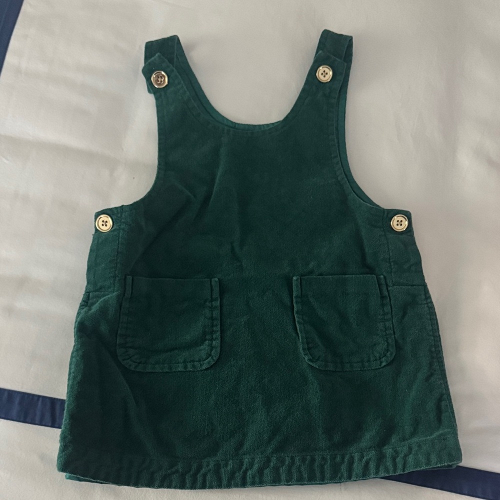 Janie and Jack Forest Green Overalls